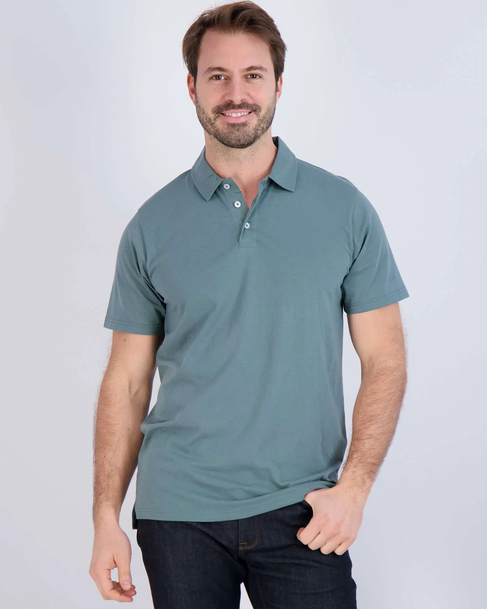 3 Pack: Men's Jersey Cotton Short Sleeve Polo Shirt