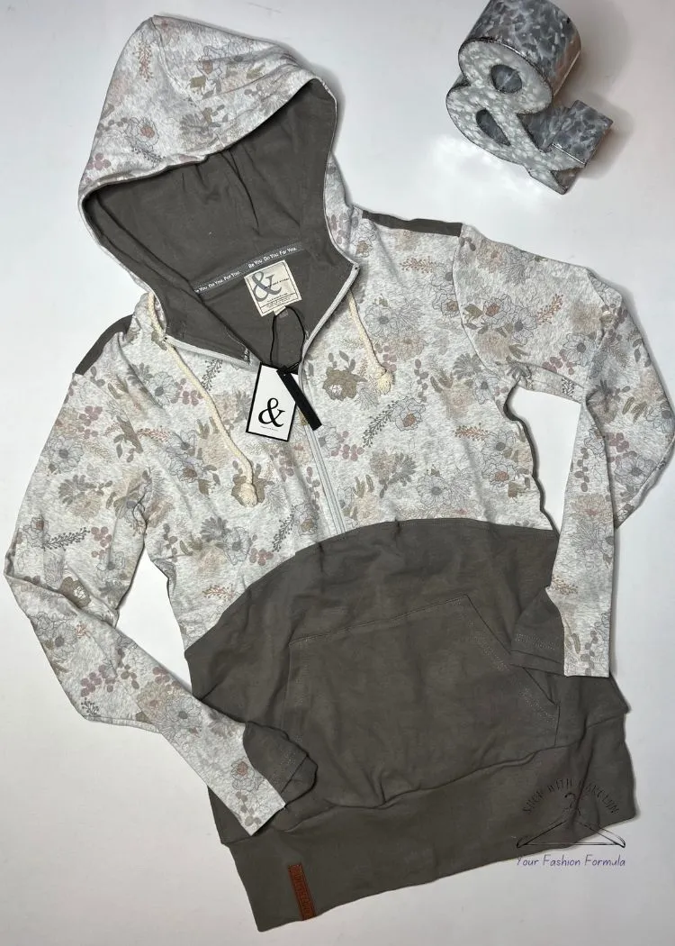 Ampersand Avenue halfzip sweatshirt Picked Perfect - LAST ONE size Small SALE