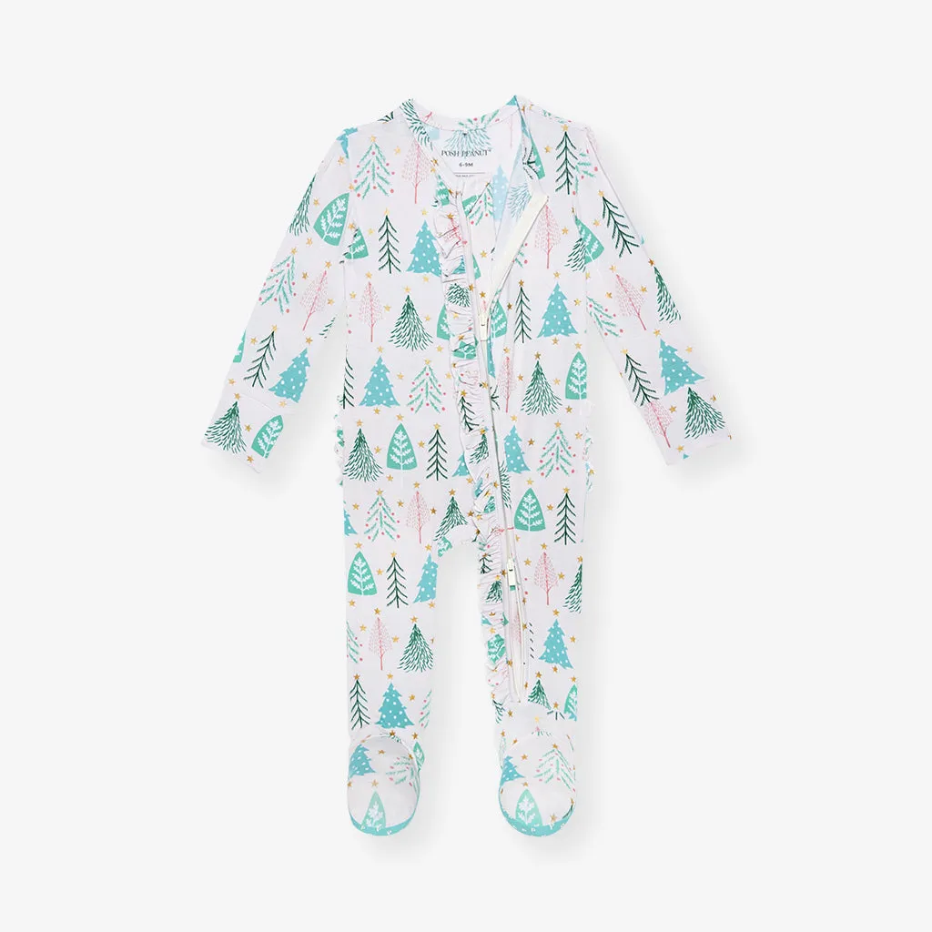 Balsam Footie Ruffled Zippered One Piece
