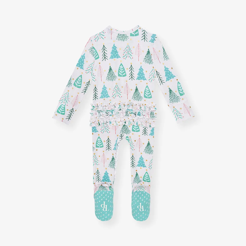 Balsam Footie Ruffled Zippered One Piece