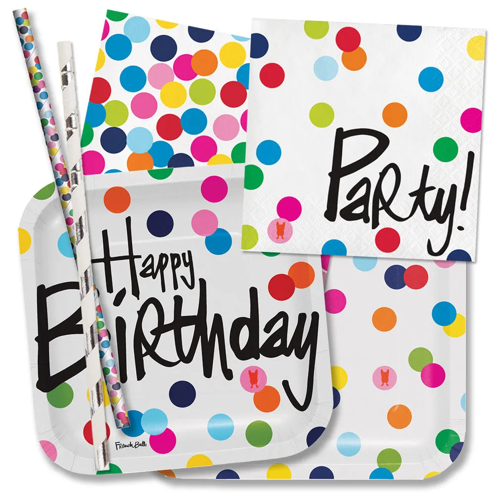 Birthday Dots Cake Banner Topper