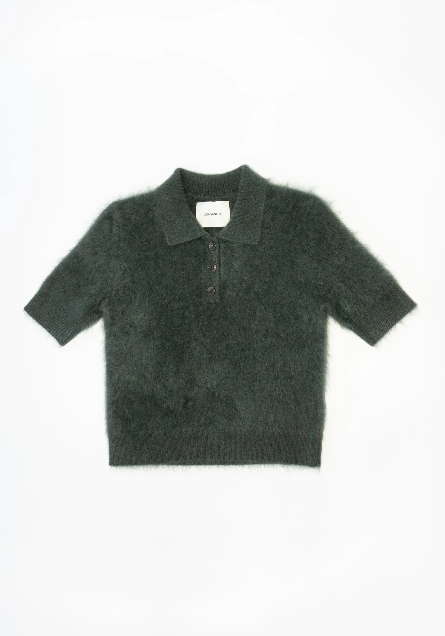 Cashmere Carolyn Sweater in Olive Brushed