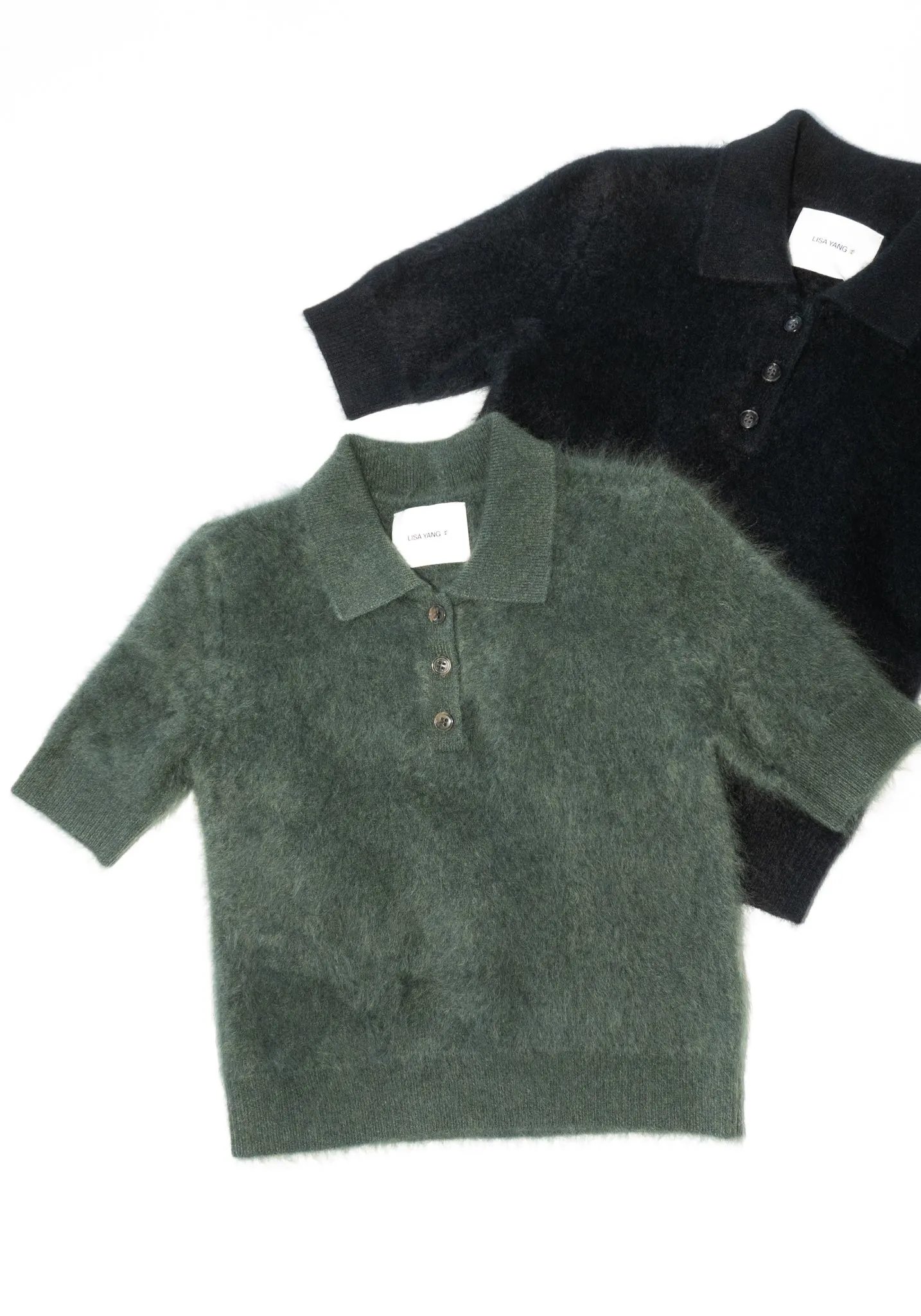 Cashmere Carolyn Sweater in Olive Brushed