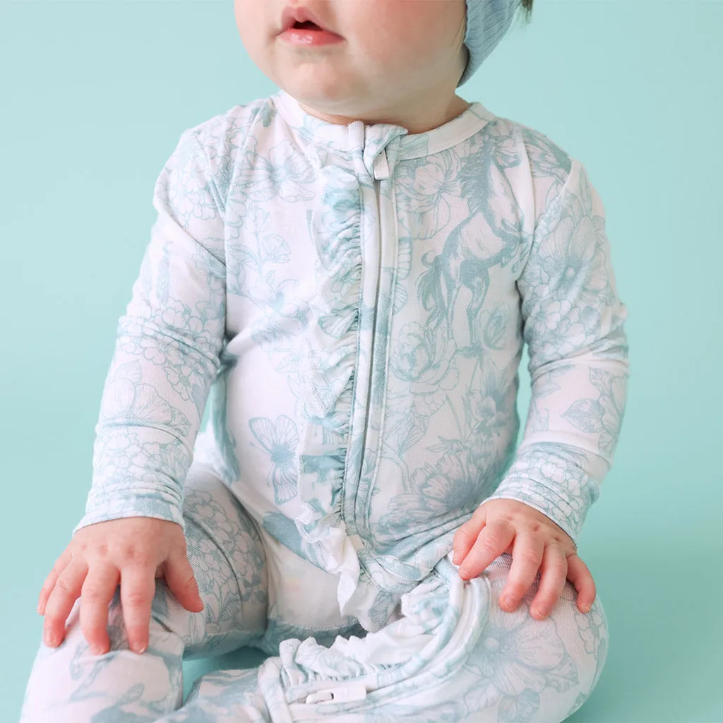 Charlotte Anne Footie Ruffled Zippered One Piece