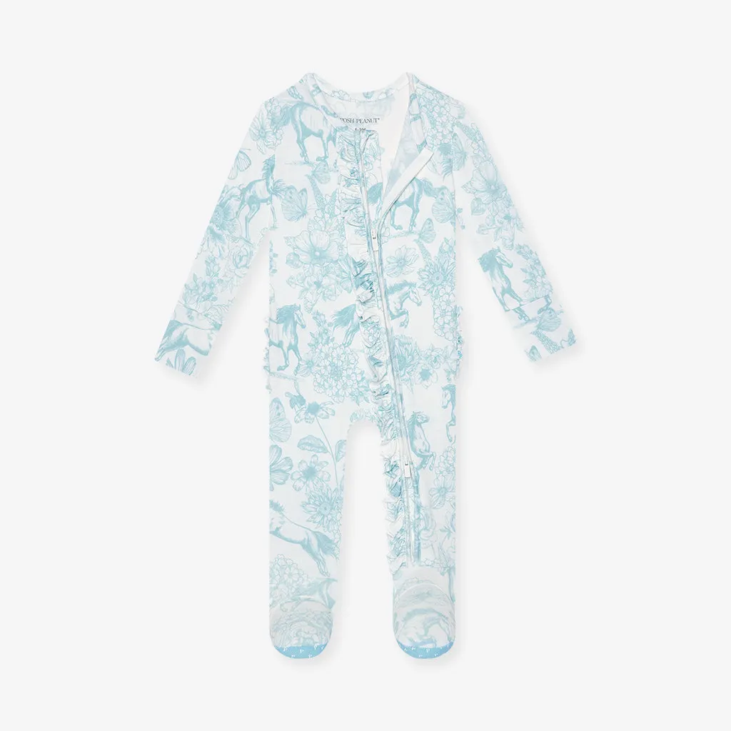 Charlotte Anne Footie Ruffled Zippered One Piece