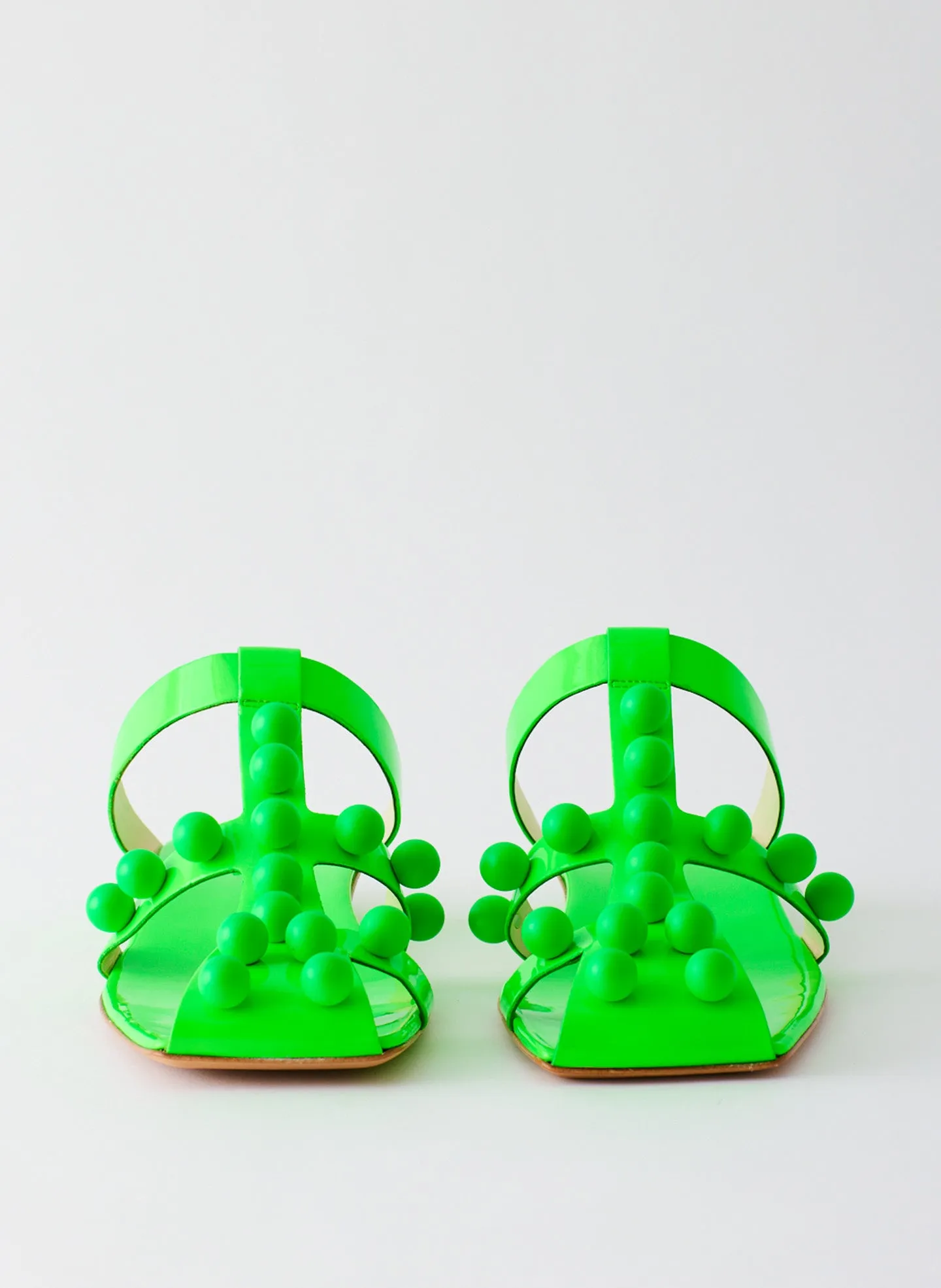 Dex Studded Neon Patent Sandal