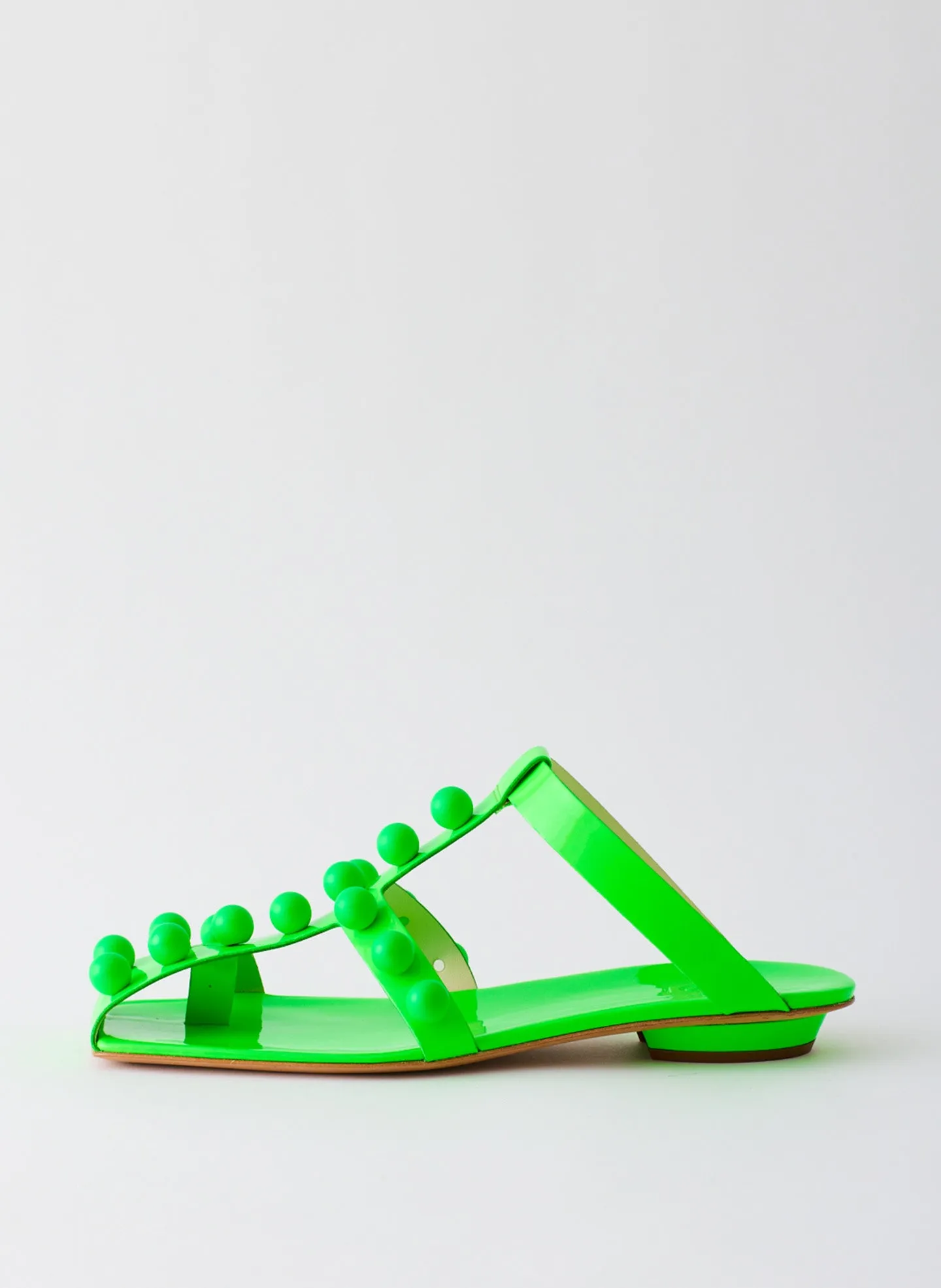 Dex Studded Neon Patent Sandal