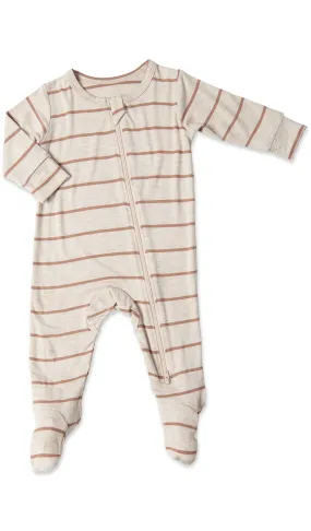 Footie - Mocha Stripe