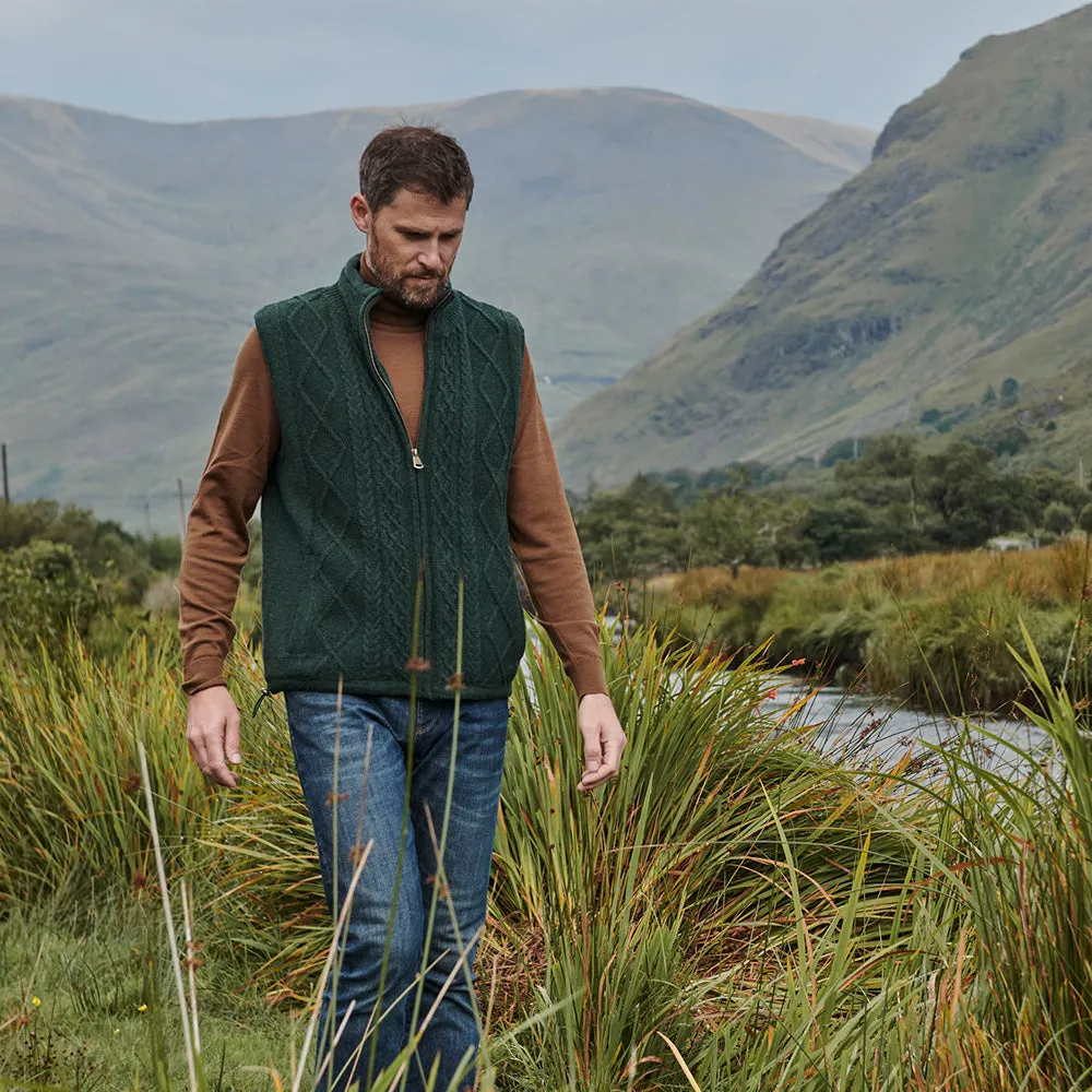 Green Sleeveless Lined Vest