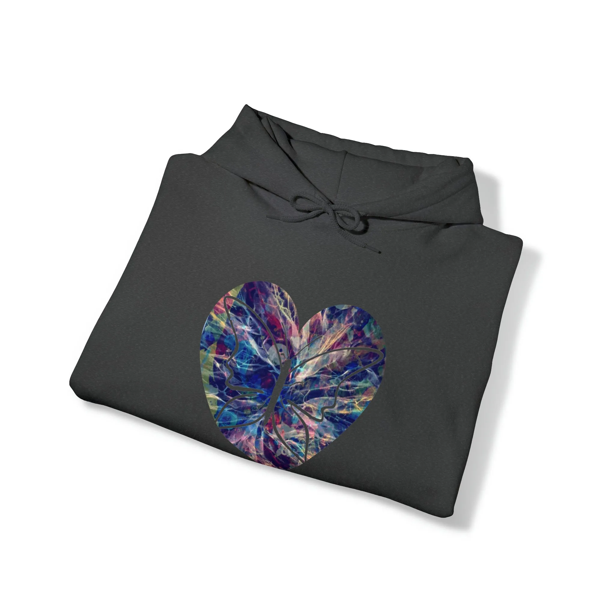 Heart Butterfly Unisex Heavy Blend™ Hooded Sweatshirt