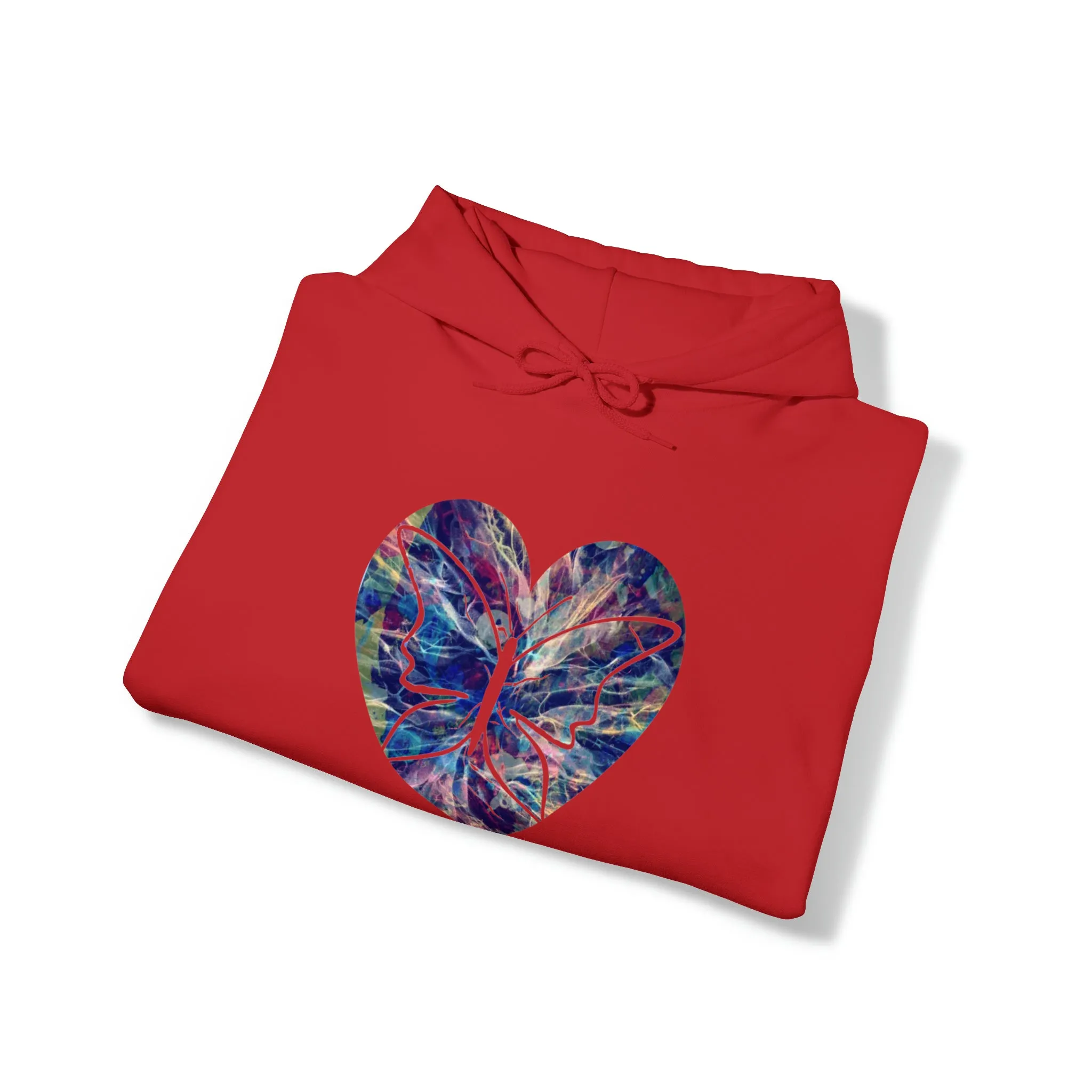 Heart Butterfly Unisex Heavy Blend™ Hooded Sweatshirt