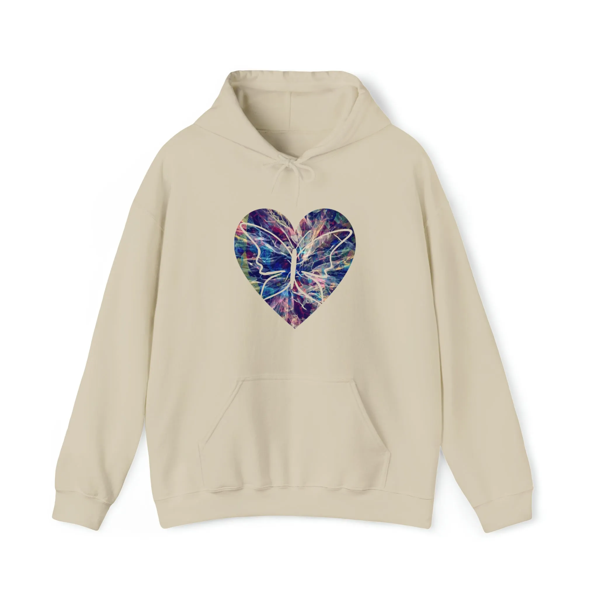 Heart Butterfly Unisex Heavy Blend™ Hooded Sweatshirt