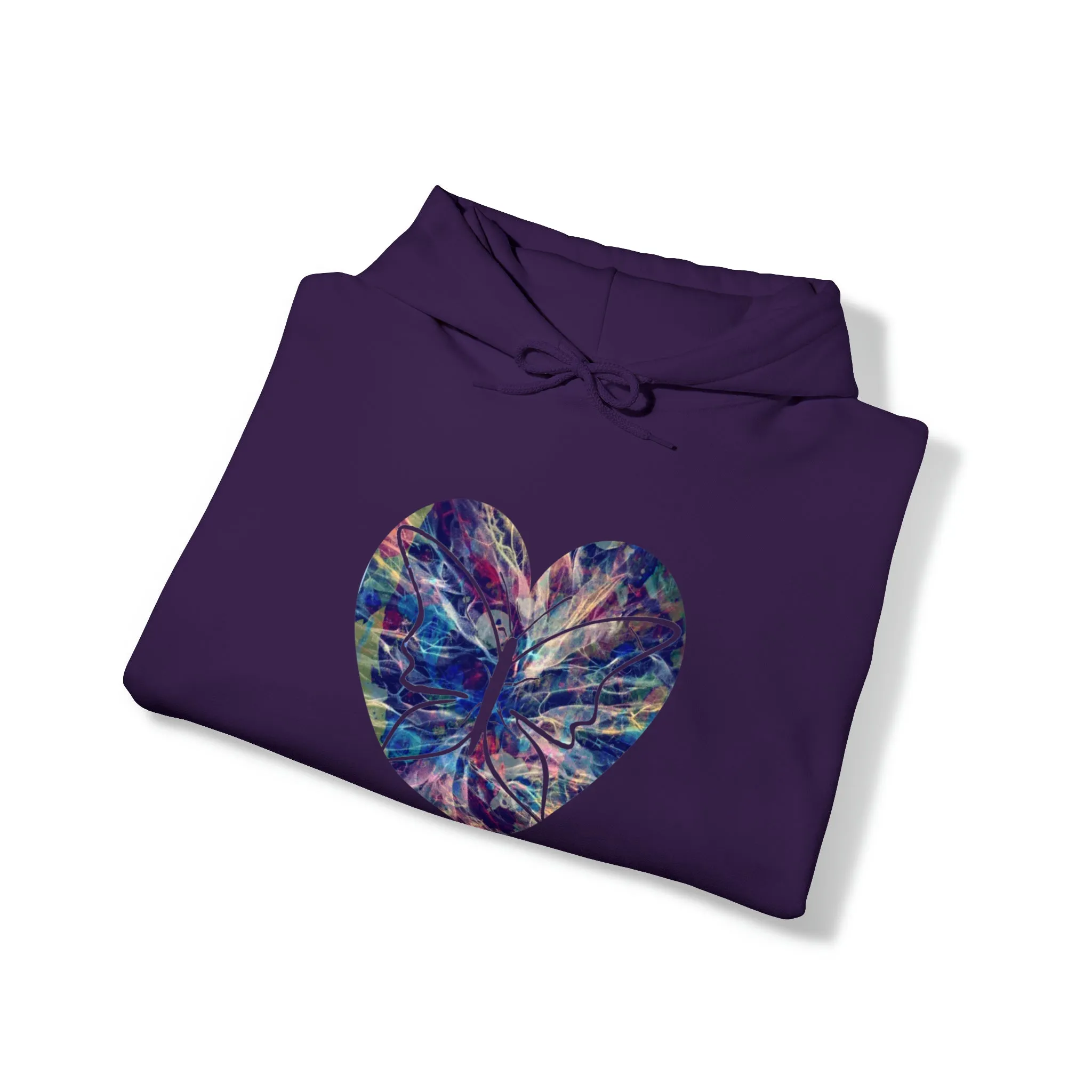Heart Butterfly Unisex Heavy Blend™ Hooded Sweatshirt