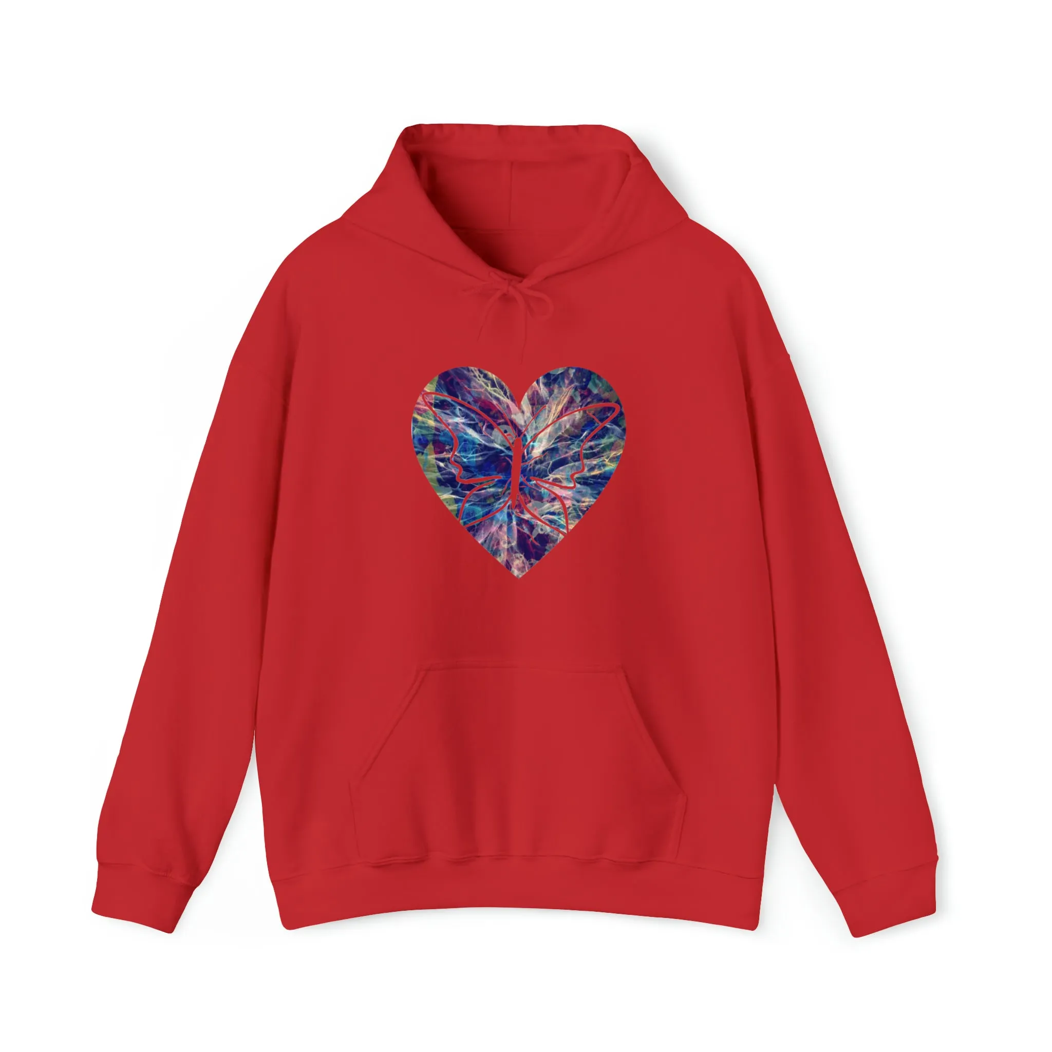 Heart Butterfly Unisex Heavy Blend™ Hooded Sweatshirt