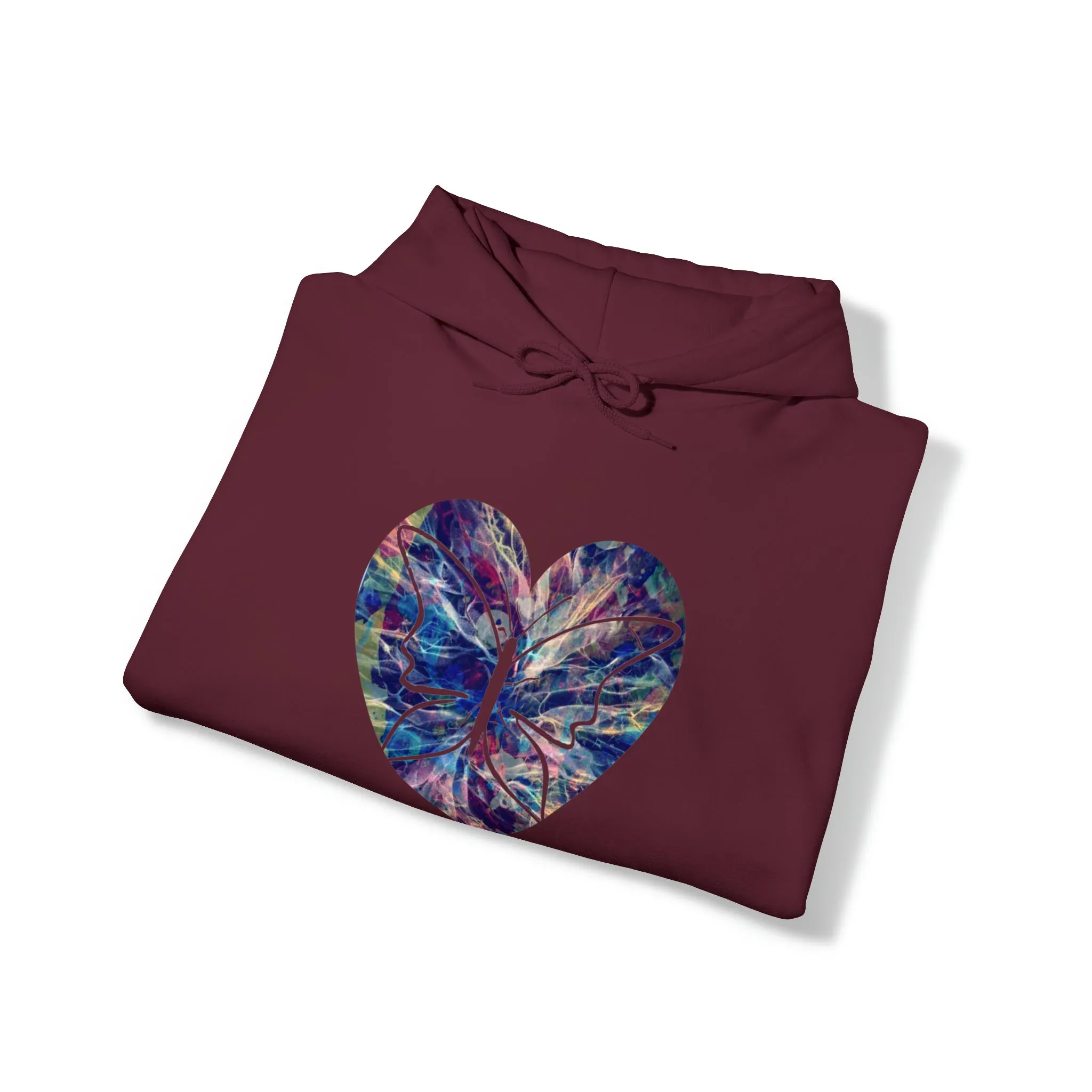 Heart Butterfly Unisex Heavy Blend™ Hooded Sweatshirt