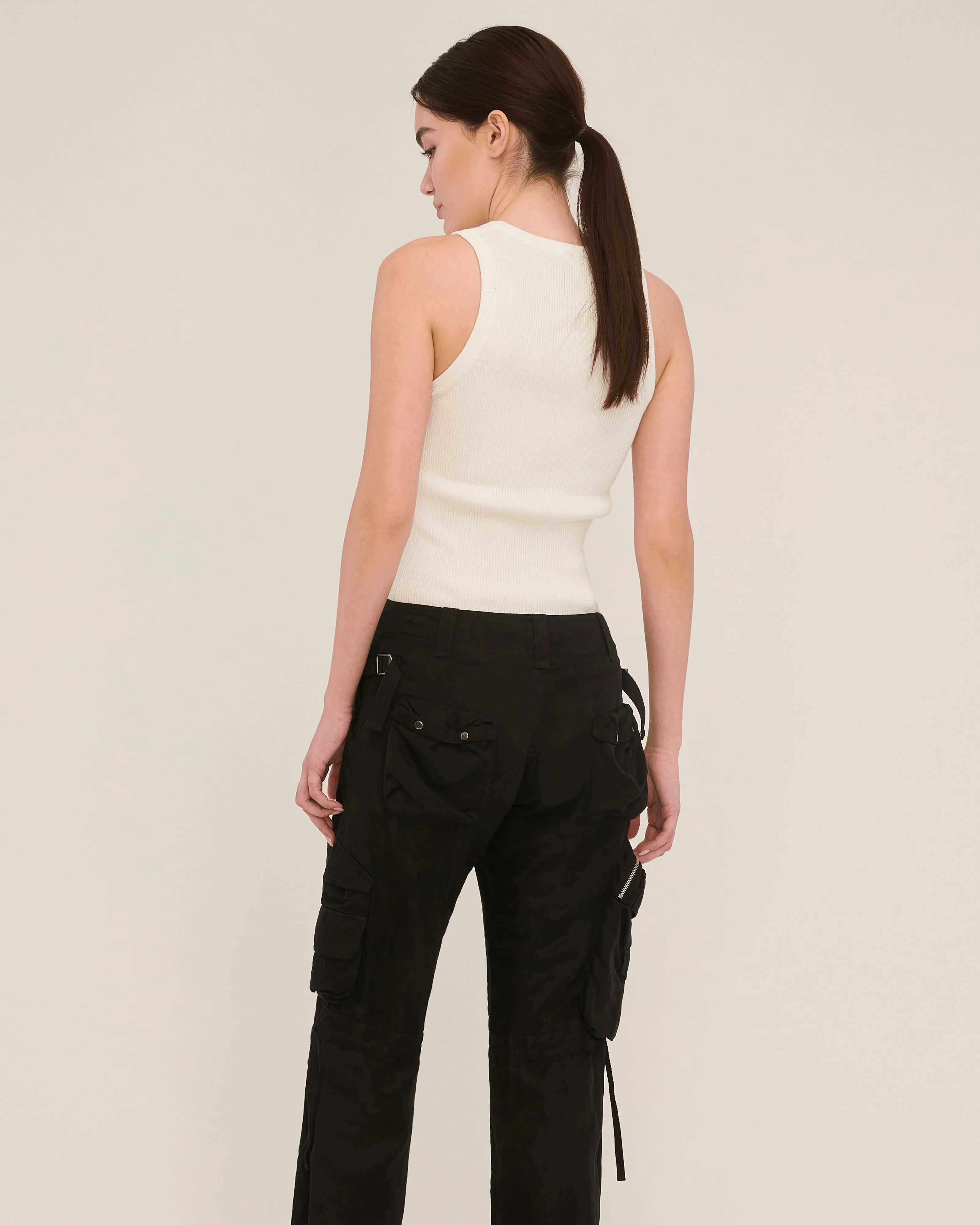 Jackson Low Rise Washed Cargo Pant in Soot