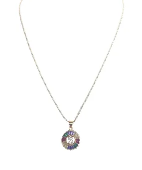 Rainbow Initial Necklace