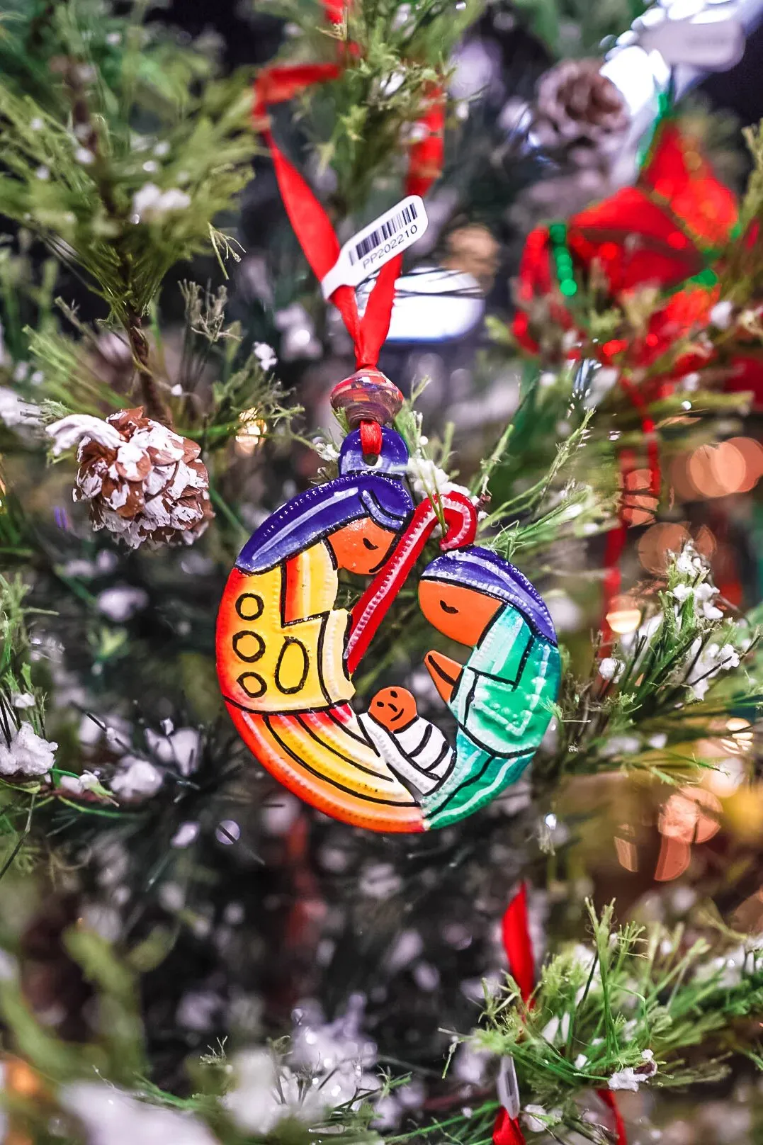 Round Nativity Ornament