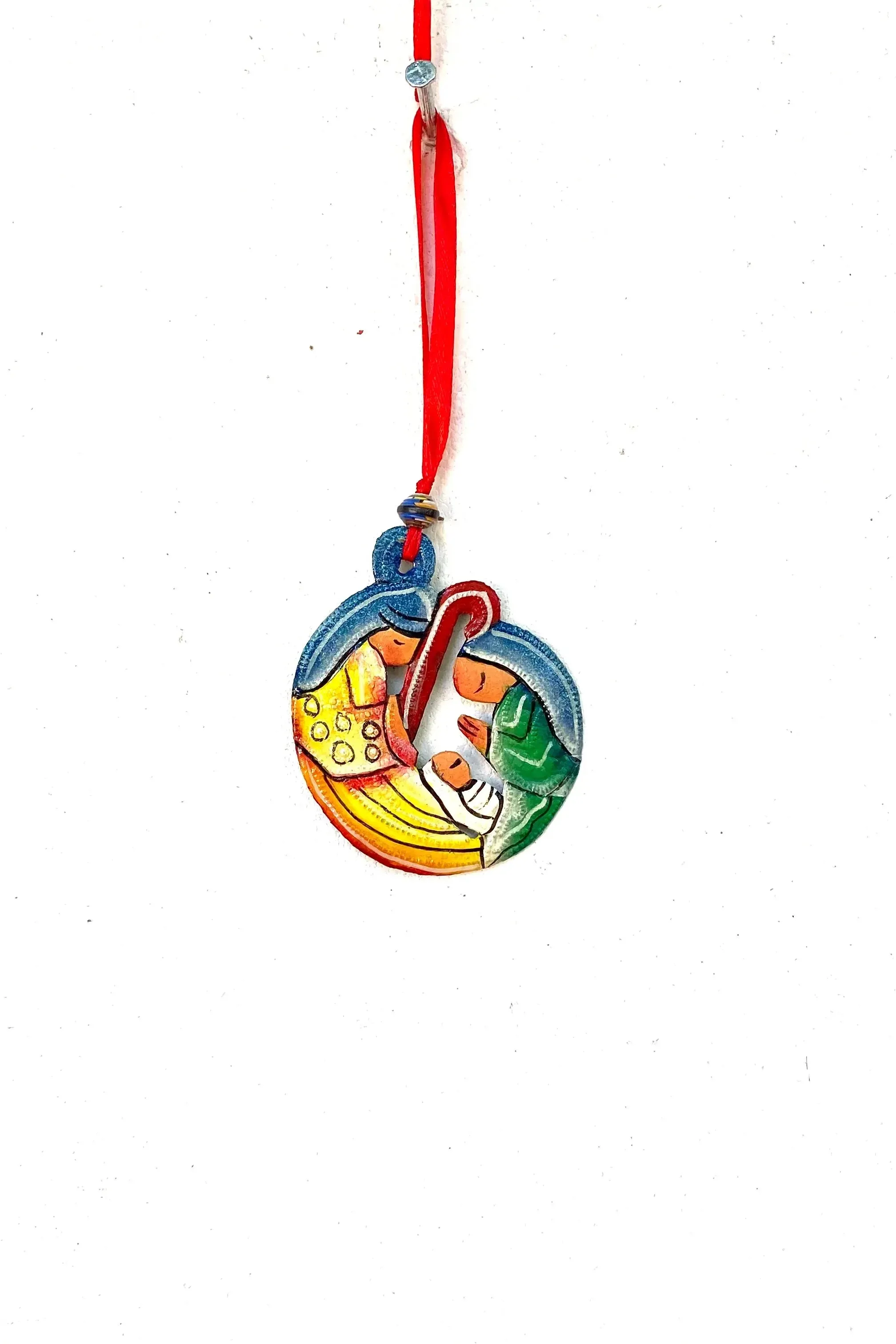 Round Nativity Ornament
