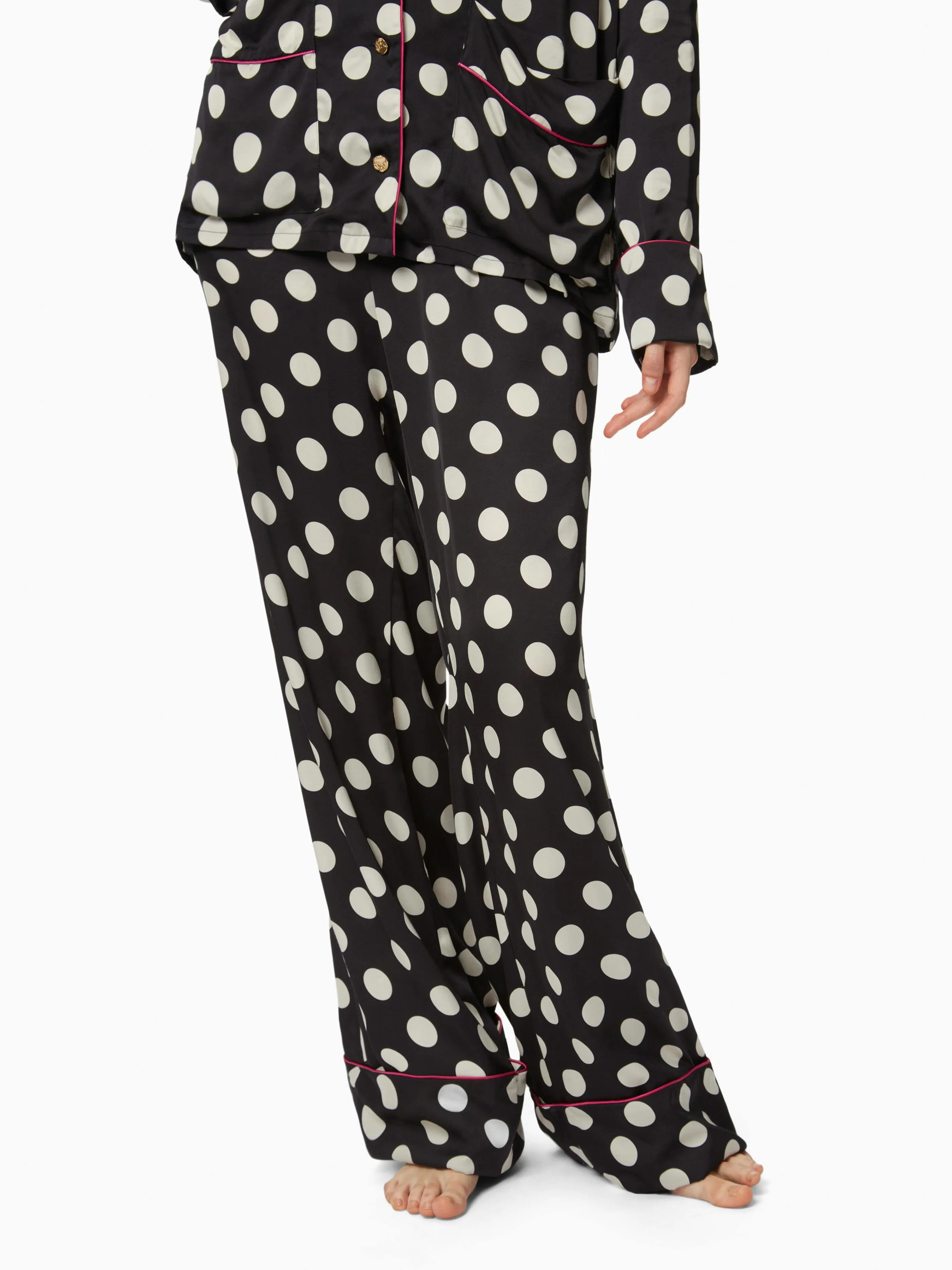 SATIN POLKA-DOT PYJAMA PANTS