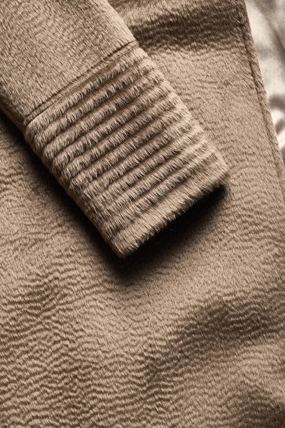 Suri Alpaca Long Notched Collar Wrap Coat
