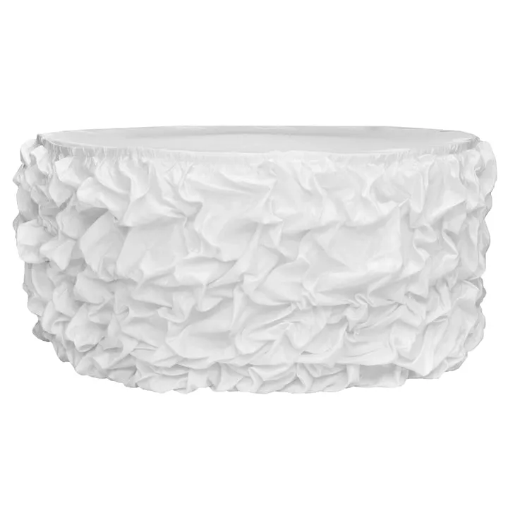 Wholesale 21ft Gathered Lamour Satin Table Skirt