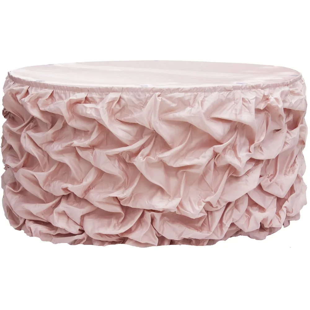 Wholesale 21ft Gathered Lamour Satin Table Skirt